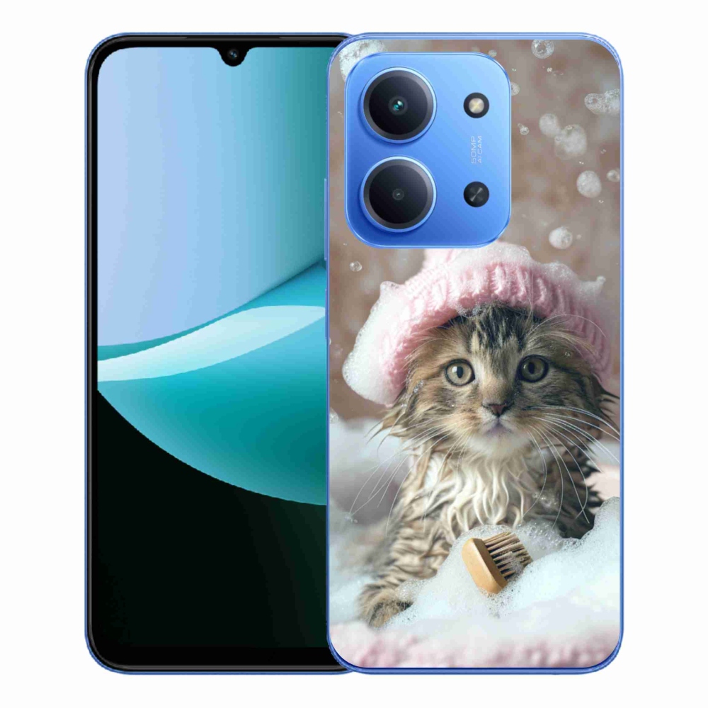 Gélový kryt mmCase na Xiaomi Redmi 15C 4G/5G (173mm) - mačiatko a kúpeľ