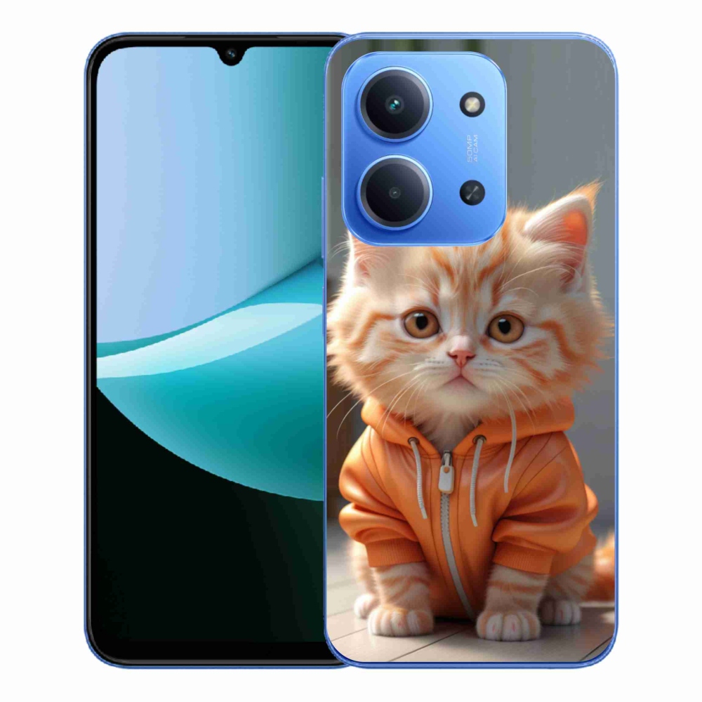 Gélový kryt mmCase na Xiaomi Redmi 15C 4G/5G (173mm) - mačiatko v mikine