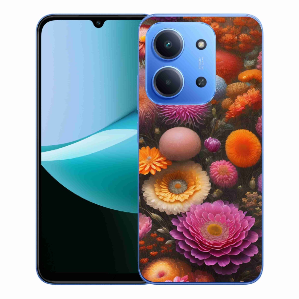 Gélový kryt mmCase na Xiaomi Redmi 15C 4G/5G (173mm) - kvetinová kompozícia