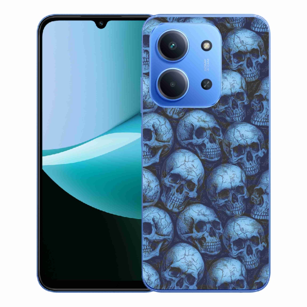 Gélový kryt mmCase na Xiaomi Redmi 15C 4G/5G (173mm) - lebky