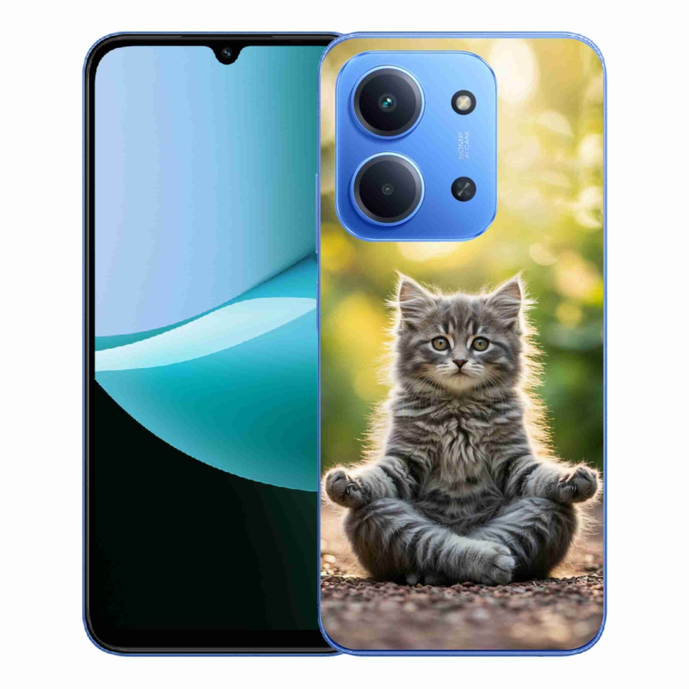 Gélový kryt mmCase na Xiaomi Redmi 15C 4G/5G (173mm) - meditujúce mačiatko