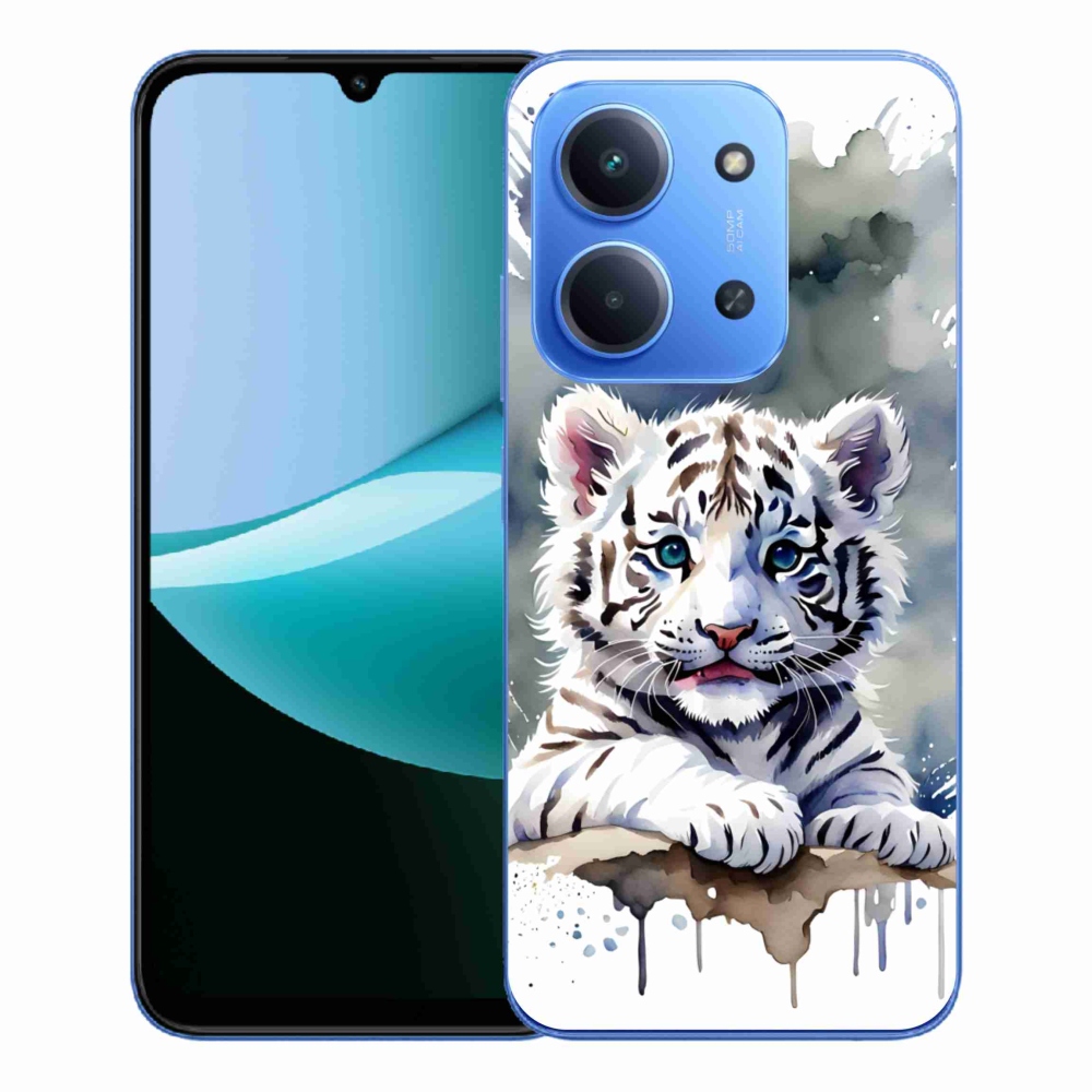 Gélový kryt mmCase na Xiaomi Redmi 15C 4G/5G (173mm) - mláďa bieleho tigra