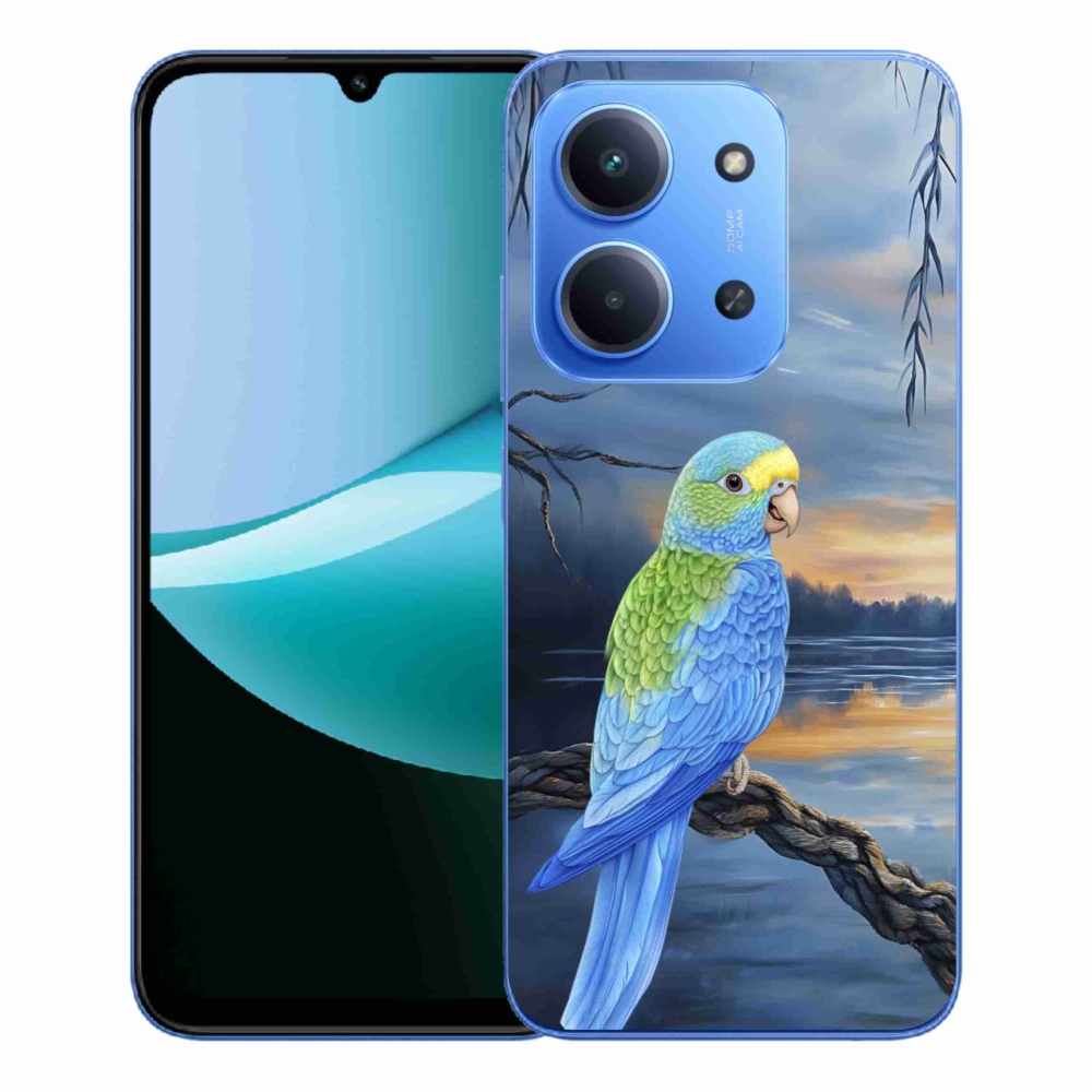 Gélový kryt mmCase na Xiaomi Redmi 15C 4G/5G (173mm) - modrý papagáj