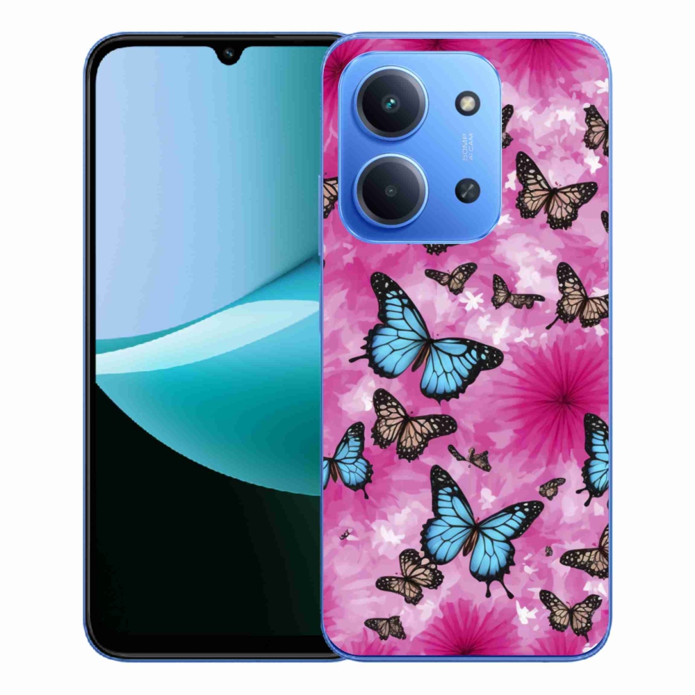 Gélový kryt mmCase na Xiaomi Redmi 15C 4G/5G (173mm) - motýlia záhrada