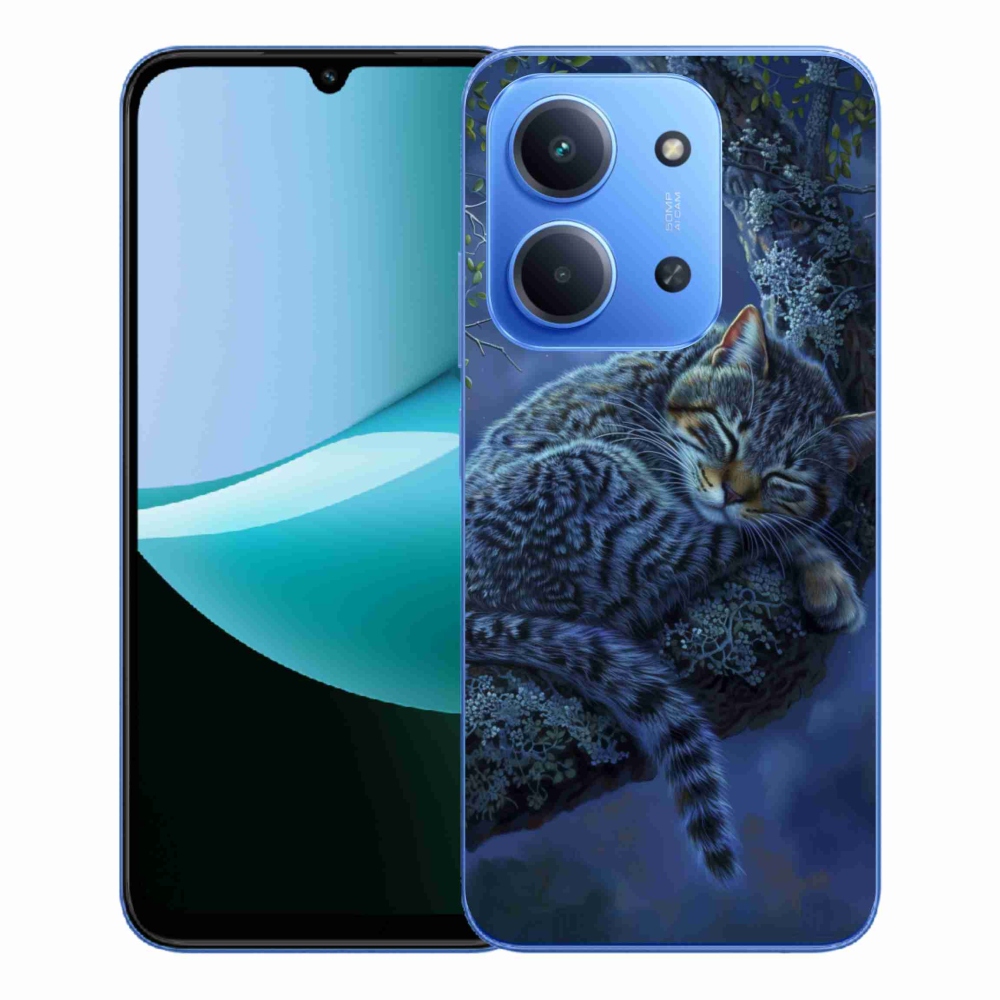 Gélový kryt mmCase na Xiaomi Redmi 15C 4G/5G (173mm) - spiaca mačka