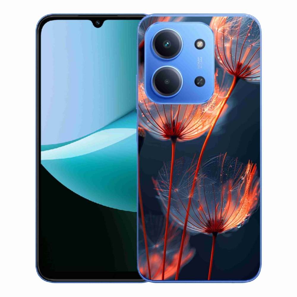 Gélový kryt mmCase na Xiaomi Redmi 15C 4G/5G (173mm) - svetielkujúca páperie