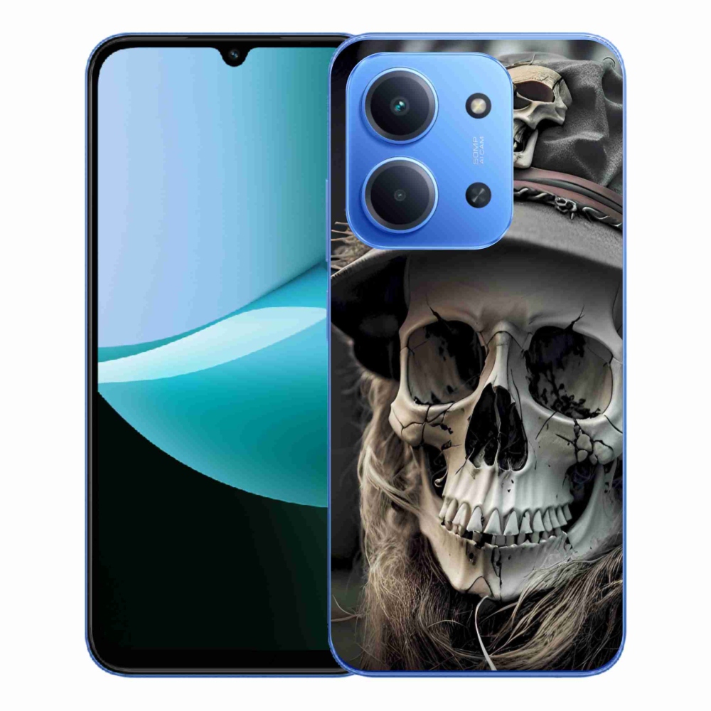 Gélový kryt mmCase na Xiaomi Redmi 15C 4G/5G (173mm) - temná lebka