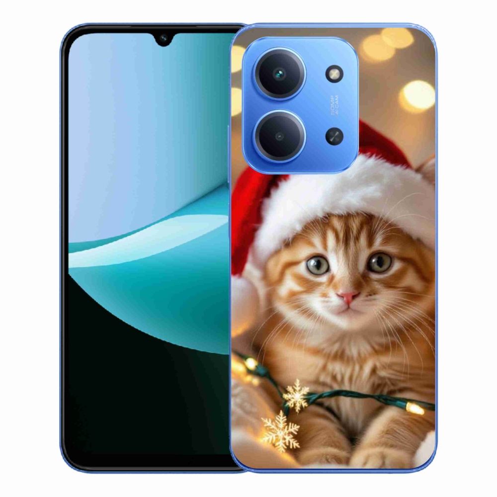 Gélový kryt mmCase na Xiaomi Redmi 15C 4G/5G (173mm) - vianočné mačiatko