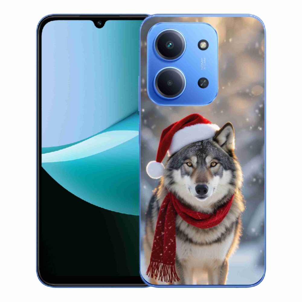 Gélový kryt mmCase na Xiaomi Redmi 15C 4G/5G (173mm) - vianočný vlk