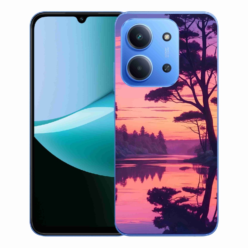 Gélový kryt mmCase na Xiaomi Redmi 15C 4G/5G (173mm) - západ slnka nad jazerom