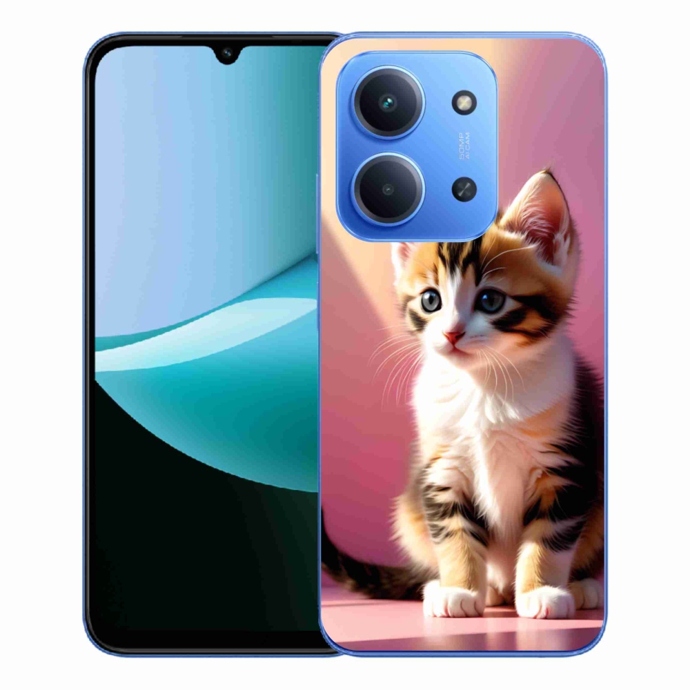 Gélový kryt mmCase na Xiaomi Redmi 15C 4G/5G (173mm) - zvedavé mačiatko 2