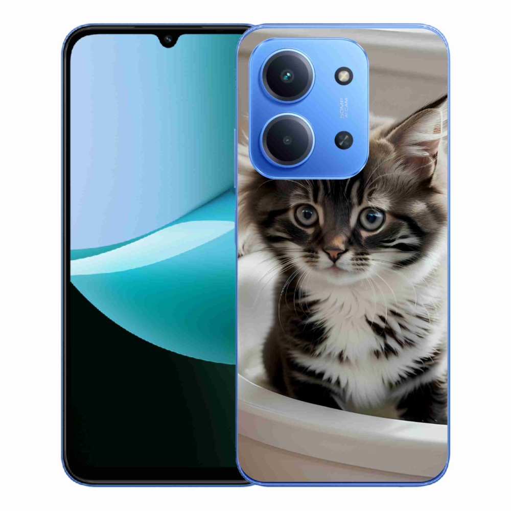 Gélový kryt mmCase na Xiaomi Redmi 15C 4G/5G (173mm) - zvedavé mačiatko