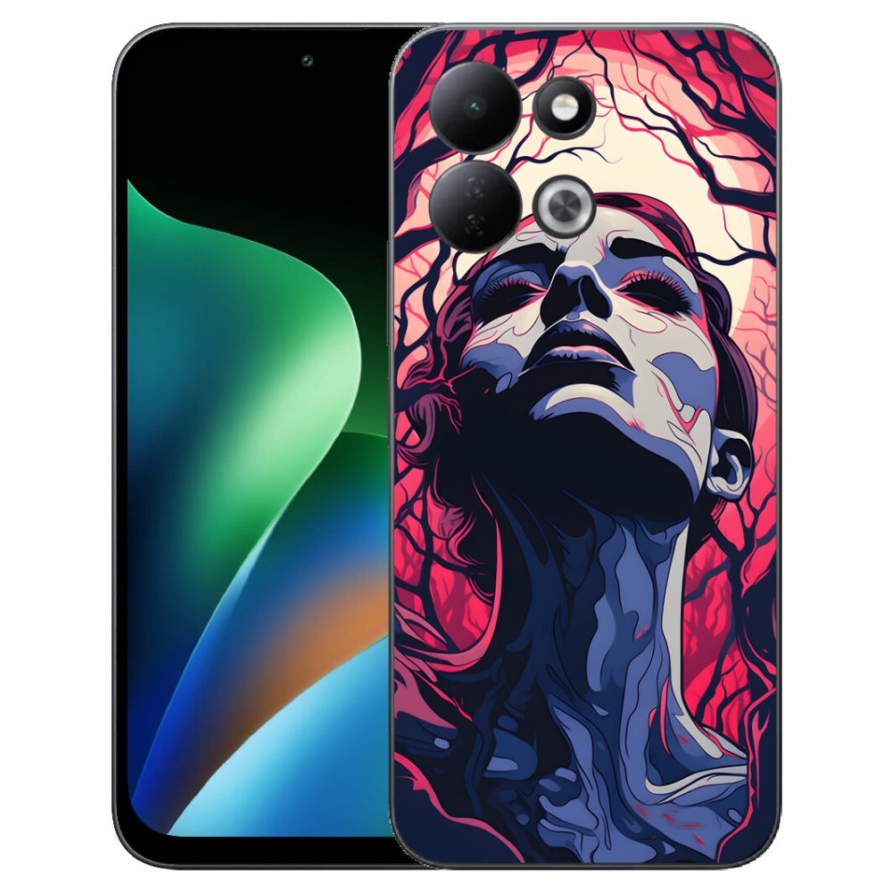 Gélový kryt mmCase na Xiaomi Redmi 17 4G/5G - abstraktná tvár