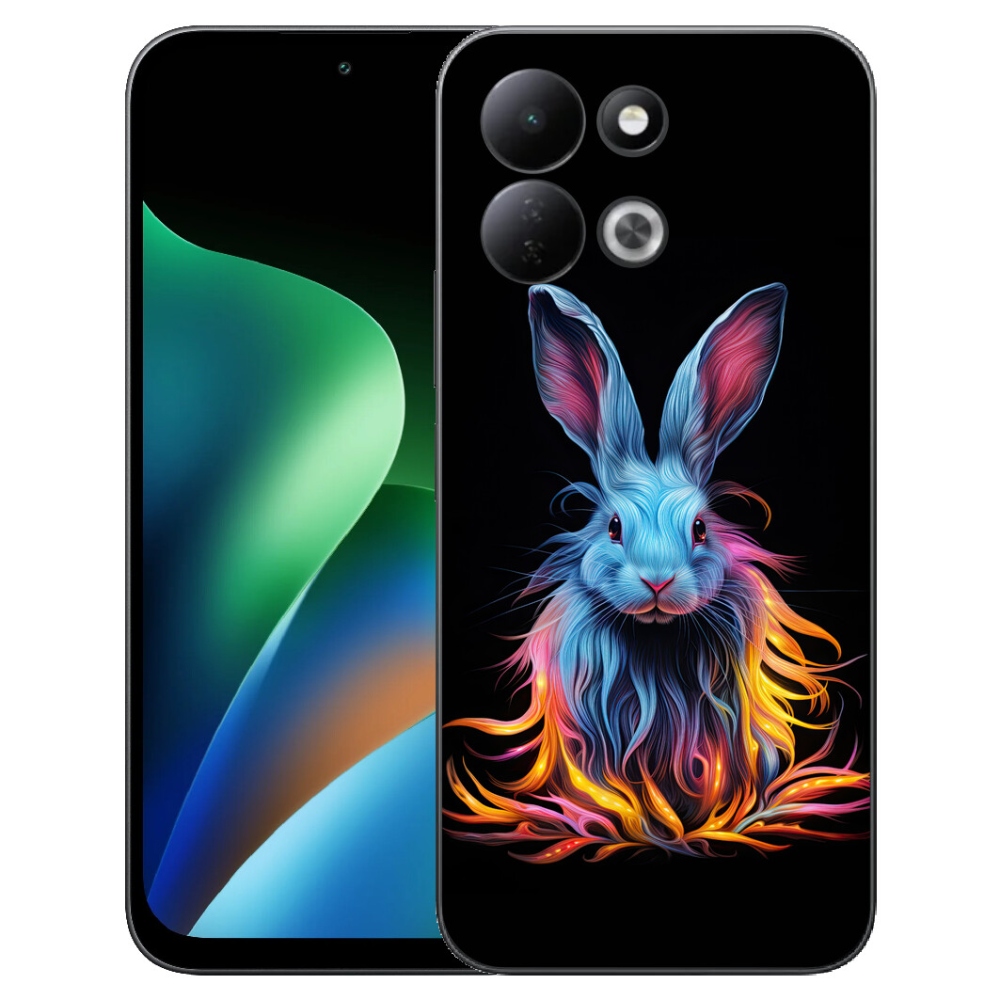 Gélový kryt mmCase na Xiaomi Redmi 17 4G/5G - abstraktný zajac