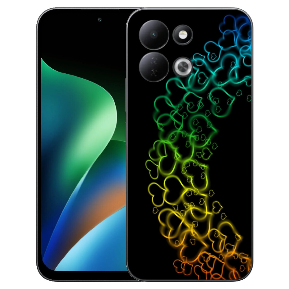 Gélový kryt mmCase na Xiaomi Redmi 17 4G/5G - farebné srdiečka