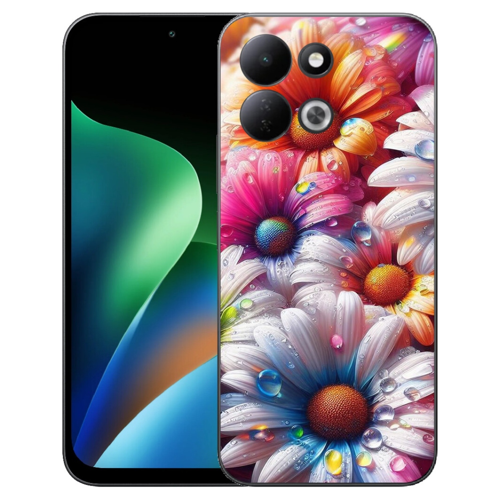 Gélový kryt mmCase na Xiaomi Redmi 17 4G/5G - farebné margaréty