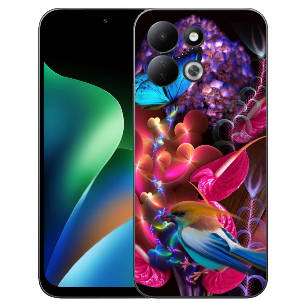Gélový kryt mmCase na Xiaomi Redmi 17 4G/5G - farebné kvety