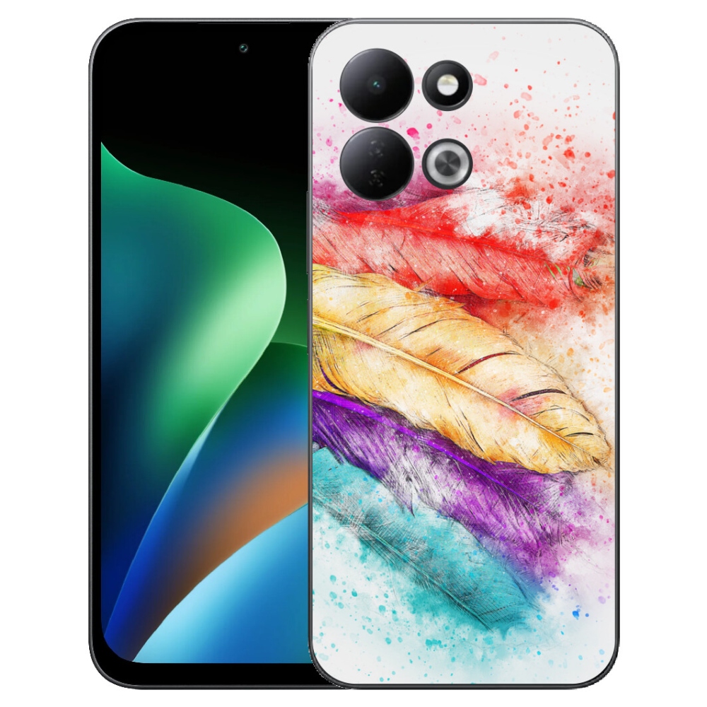 Gélový kryt mmCase na Xiaomi Redmi 17 4G/5G - farebné perie