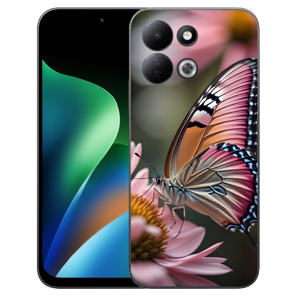 Gélový kryt mmCase na Xiaomi Redmi 17 4G/5G - farebný motýľ
