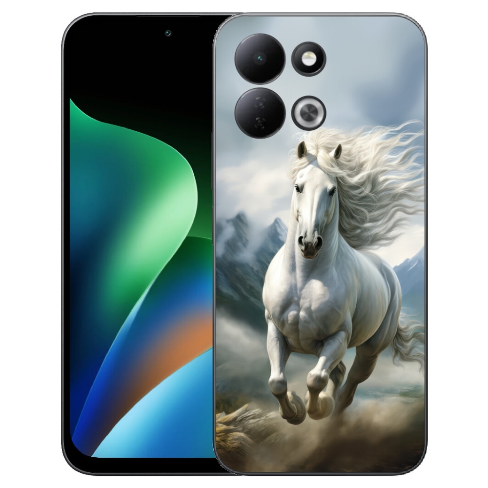 Gélový kryt mmCase na Xiaomi Redmi 17 4G/5G - bežiaci biely kôň 3