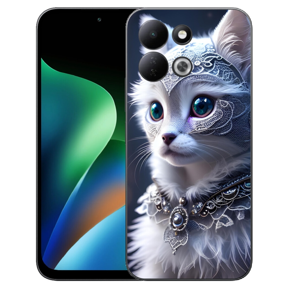 Gélový kryt mmCase na Xiaomi Redmi 17 4G/5G - biela mačka