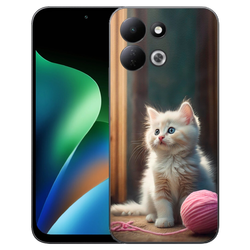 Gélový kryt mmCase na Xiaomi Redmi 17 4G/5G - biele mačiatko 2