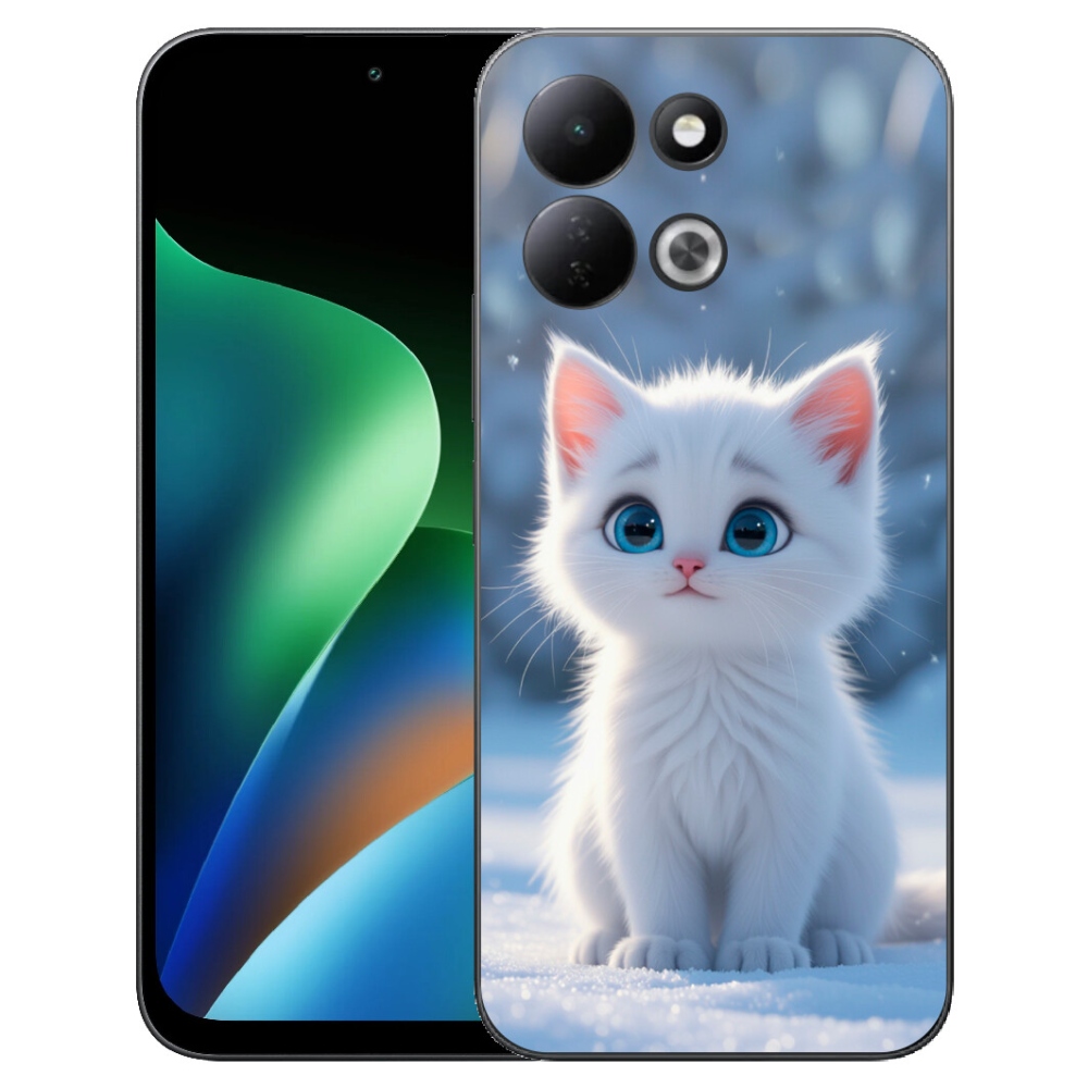 Gélový kryt mmCase na Xiaomi Redmi 17 4G/5G - biele mačiatko 3