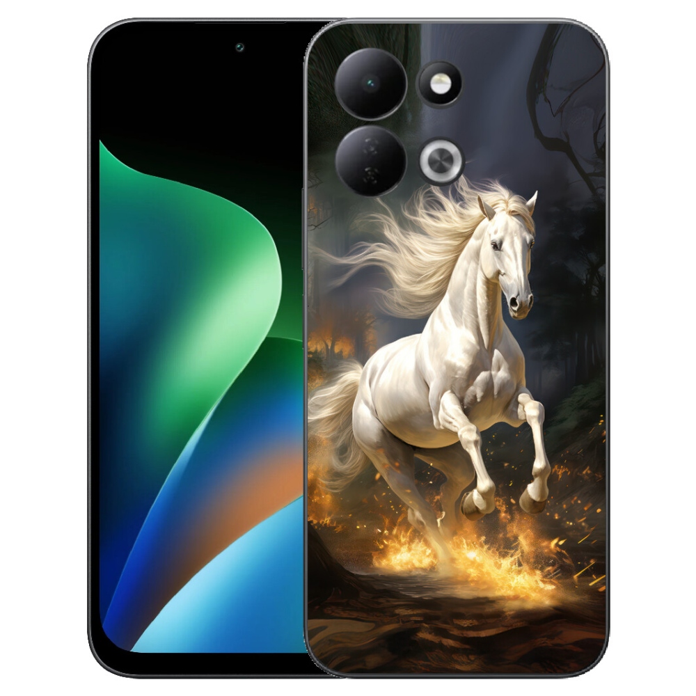 Gélový kryt mmCase na Xiaomi Redmi 17 4G/5G - biely kôň 2