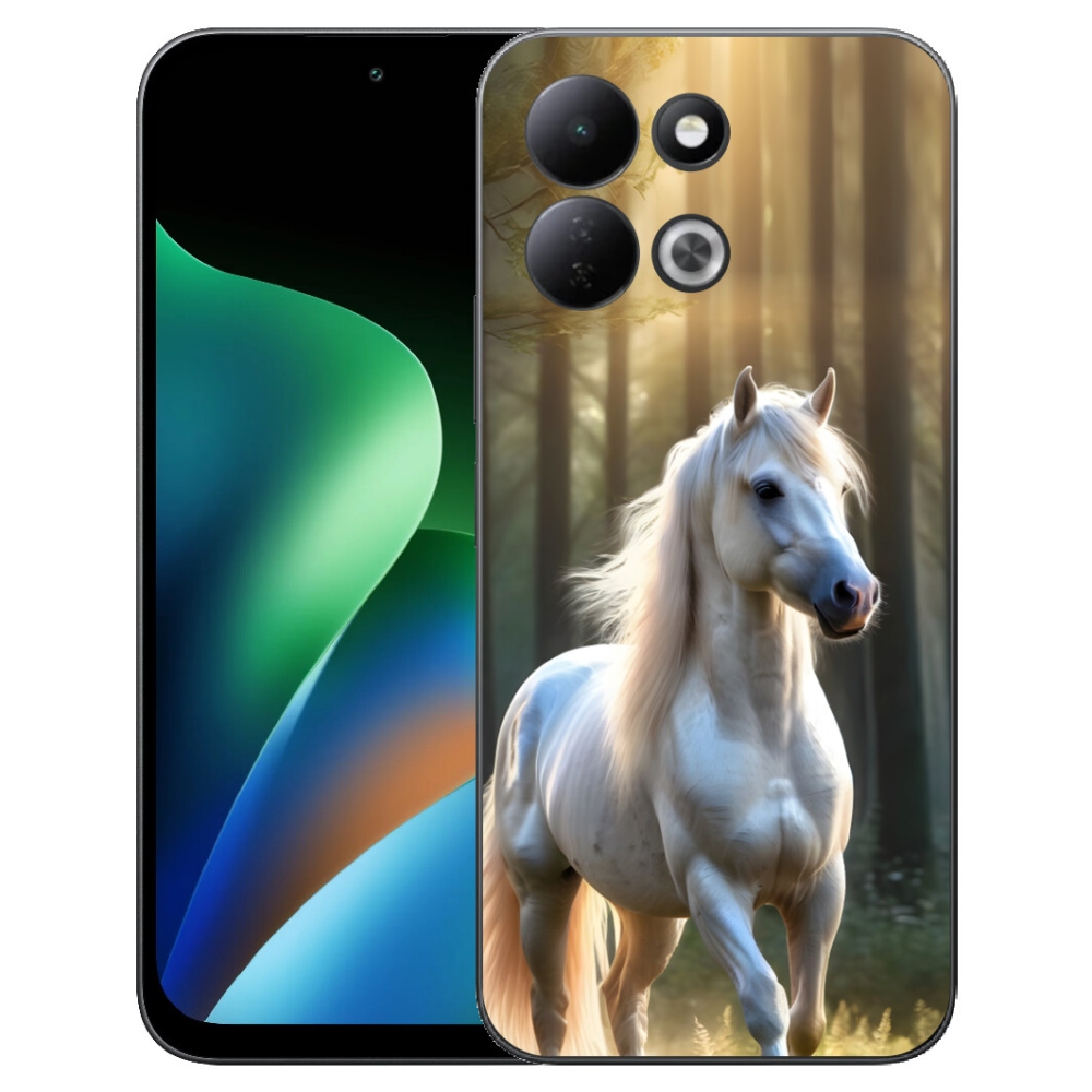 Gélový kryt mmCase na Xiaomi Redmi 17 4G/5G - biely kôň 3