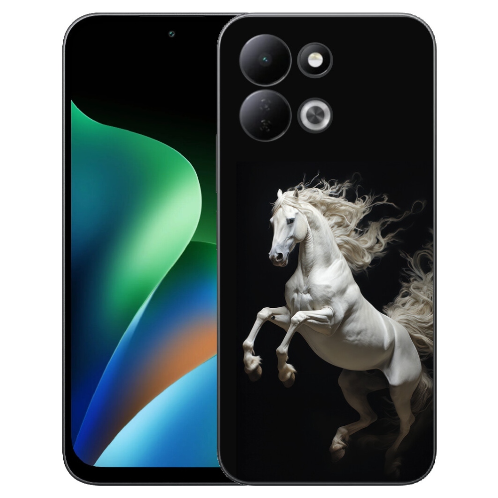 Gélový kryt mmCase na Xiaomi Redmi 17 4G/5G - biely kôň 4