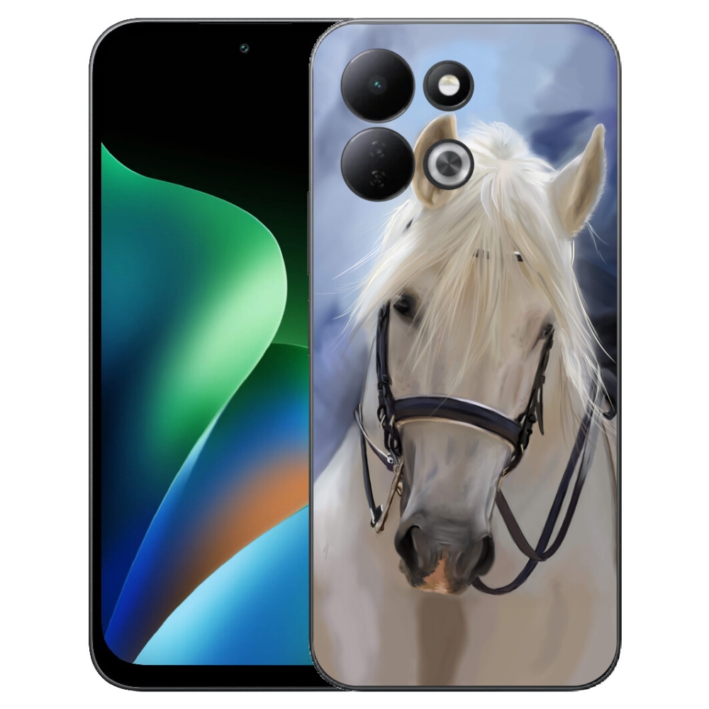 Gélový kryt mmCase na Xiaomi Redmi 17 4G/5G - biely kôň