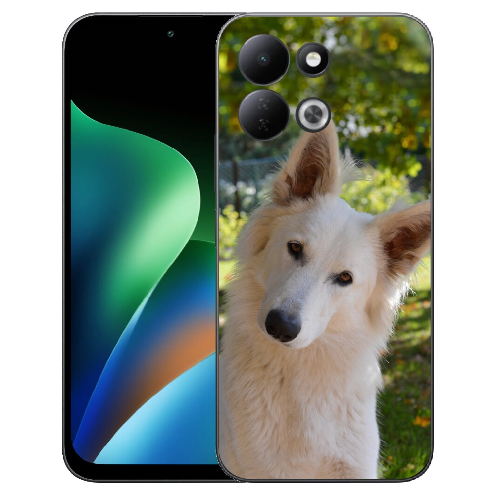 Gélový kryt mmCase na Xiaomi Redmi 17 4G/5G - biely švajčiarsky ovčiak 1