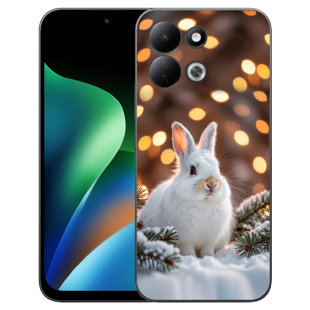 Gélový kryt mmCase na Xiaomi Redmi 17 4G/5G - biely zajac