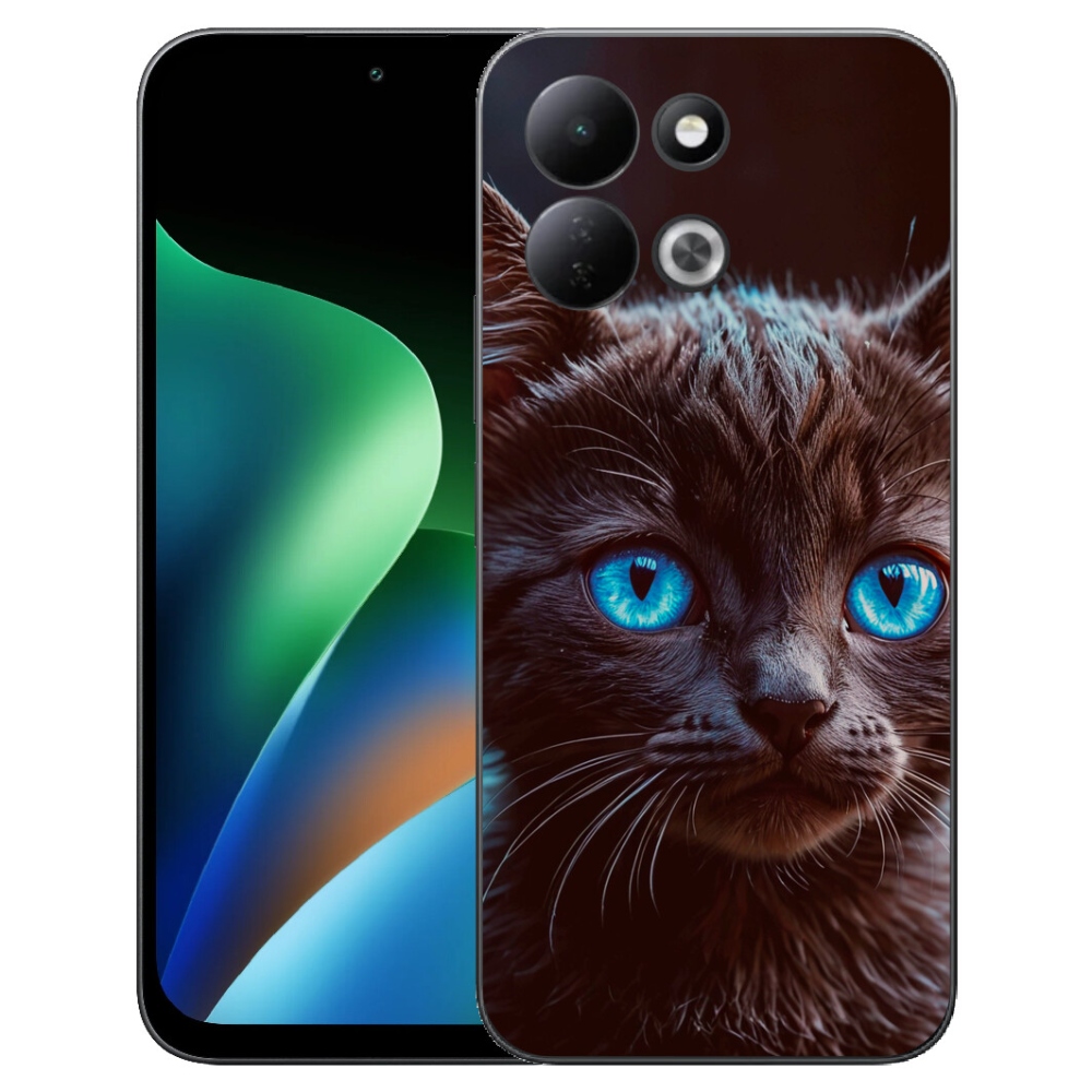 Gélový kryt mmCase na Xiaomi Redmi 17 4G/5G - čierne mačiatko 2