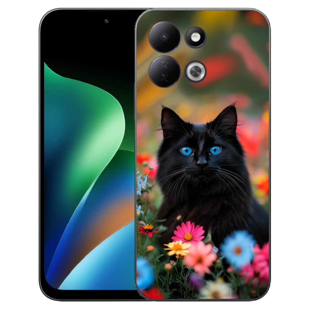 Gélový kryt mmCase na Xiaomi Redmi 17 4G/5G - čierne mačiatko 4
