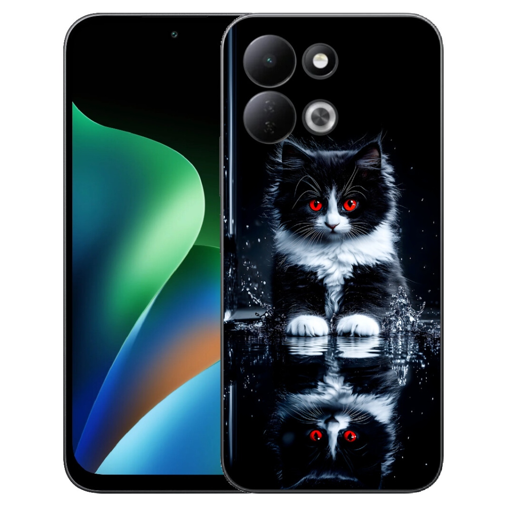 Gélový kryt mmCase na Xiaomi Redmi 17 4G/5G - čiernobiele mačiatko