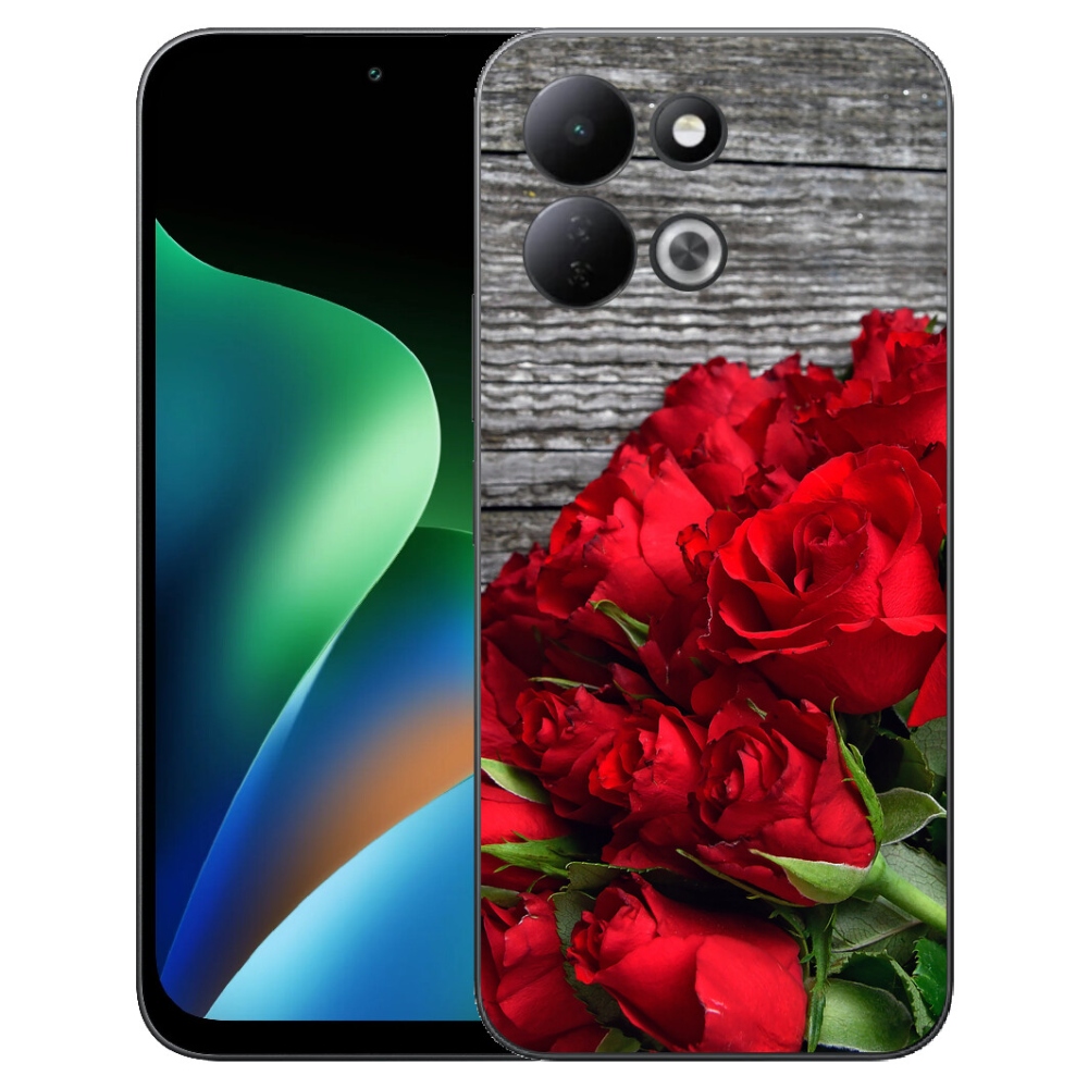 Gélový kryt mmCase na Xiaomi Redmi 17 4G/5G - červené ruže