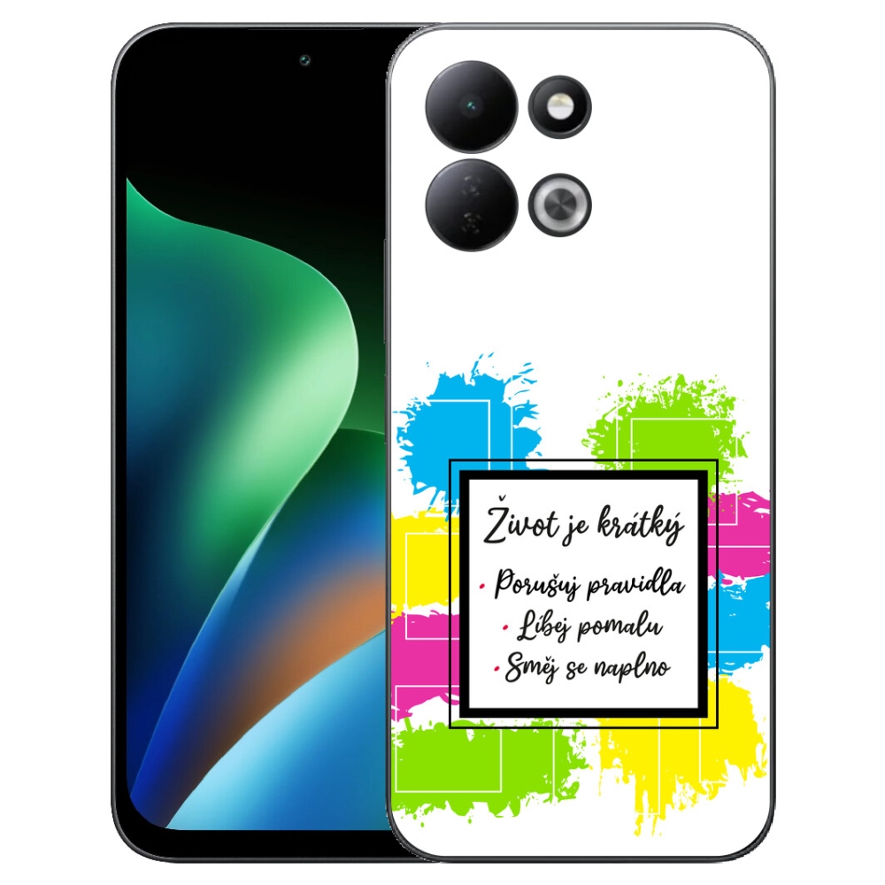 Gélový kryt mmCase na Xiaomi Redmi 17 4G/5G - citát 5 biele pozadie