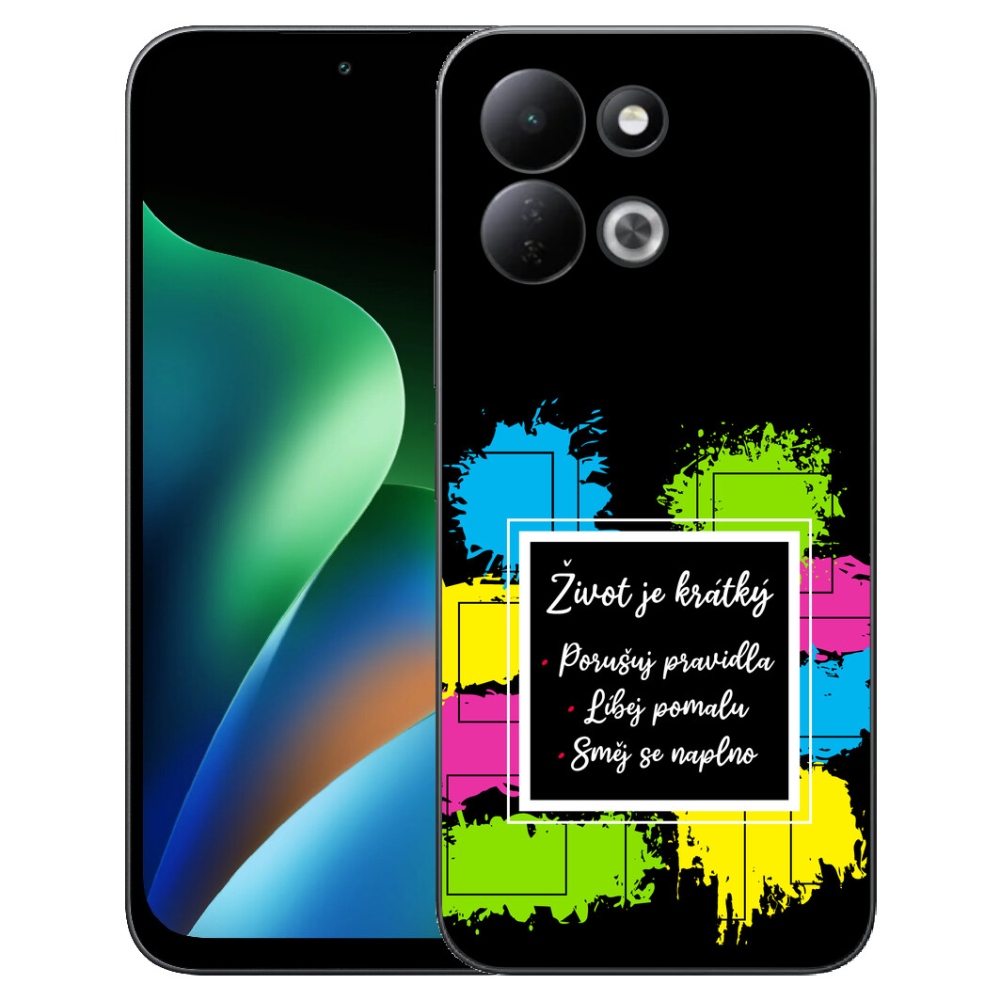 Gélový kryt mmCase na Xiaomi Redmi 17 4G/5G - citát 5 čierne pozadie