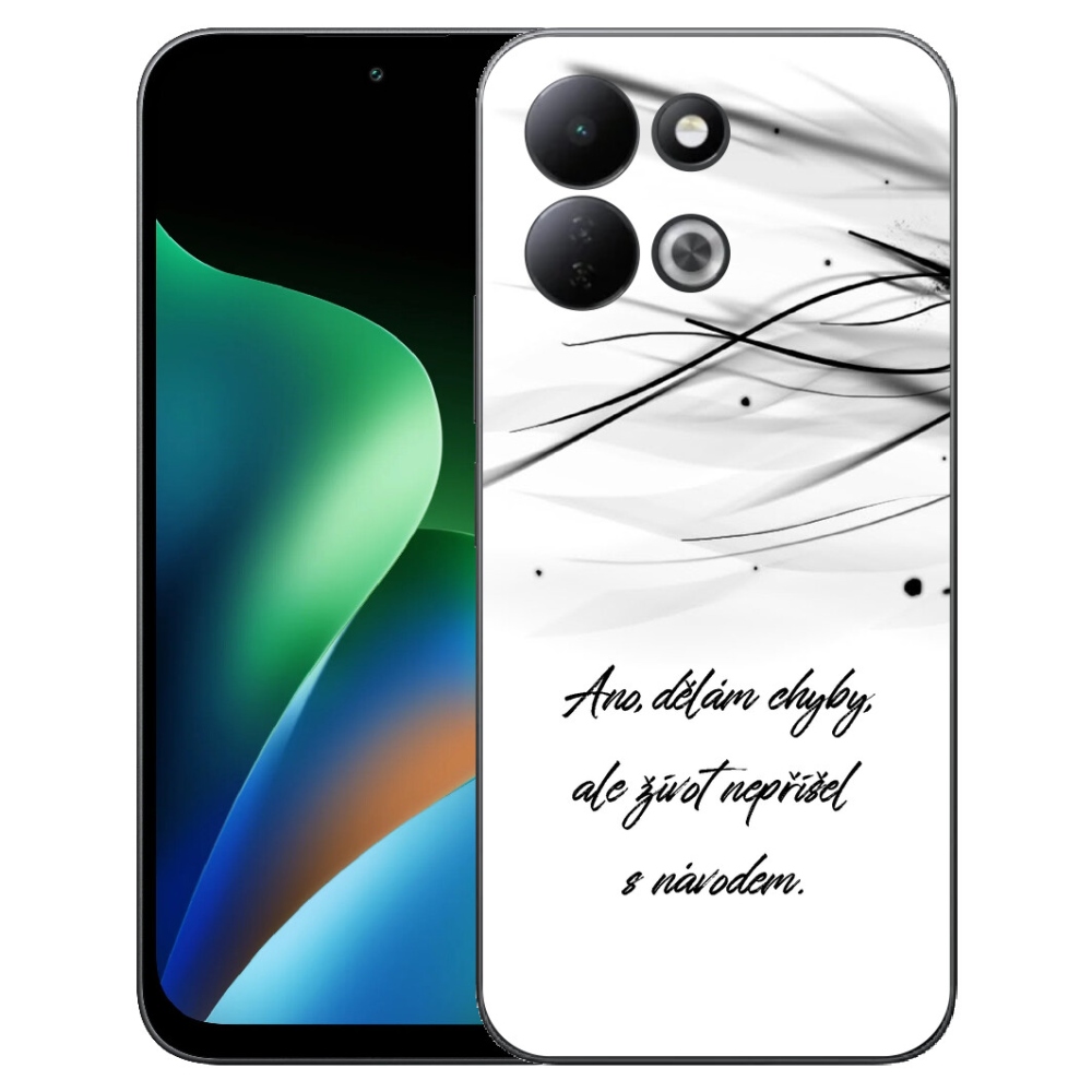 Gélový kryt mmCase na Xiaomi Redmi 17 4G/5G - citát biele pozadie