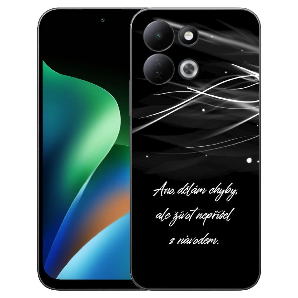 Gélový kryt mmCase na Xiaomi Redmi 17 4G/5G - citát čierne pozadie