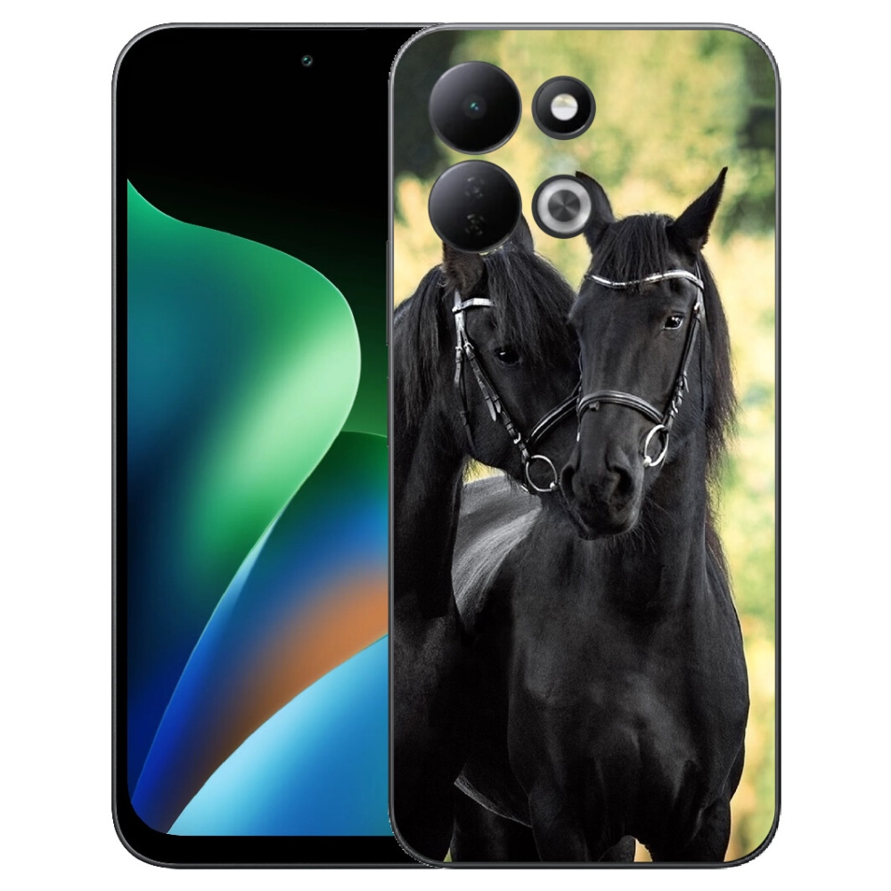 Gélový kryt mmCase na Xiaomi Redmi 17 4G/5G - dva čierne kone