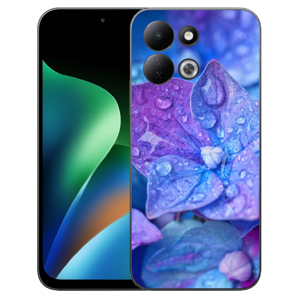 Gélový kryt mmCase na Xiaomi Redmi 17 4G/5G - fialový kvet