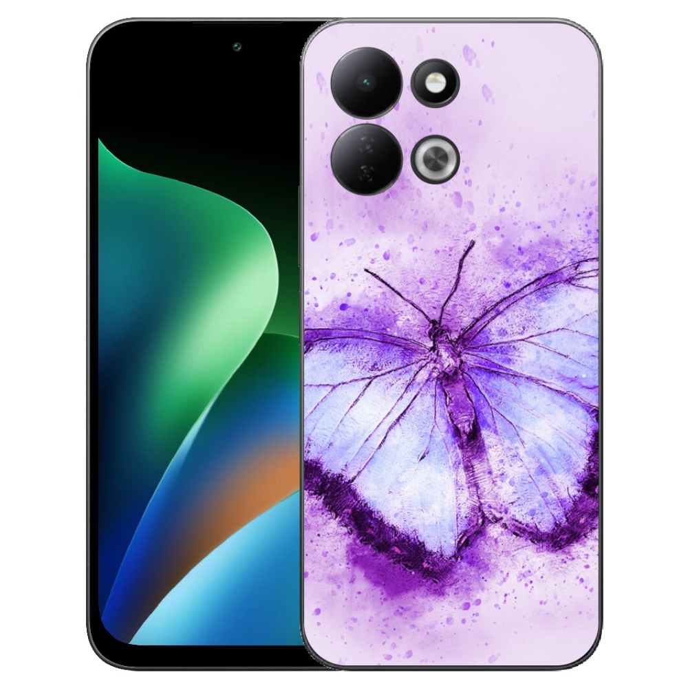 Gélový kryt mmCase na Xiaomi Redmi 17 4G/5G - fialový motýľ