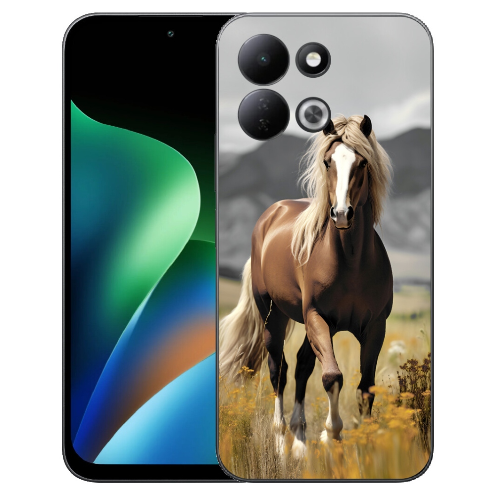 Gélový kryt mmCase na Xiaomi Redmi 17 4G/5G - hnedý kôň 1