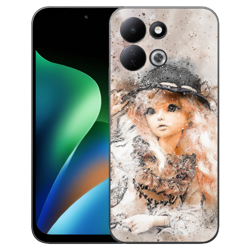 Gélový kryt mmCase na Xiaomi Redmi 17 4G/5G - dievčatko s klobúkom