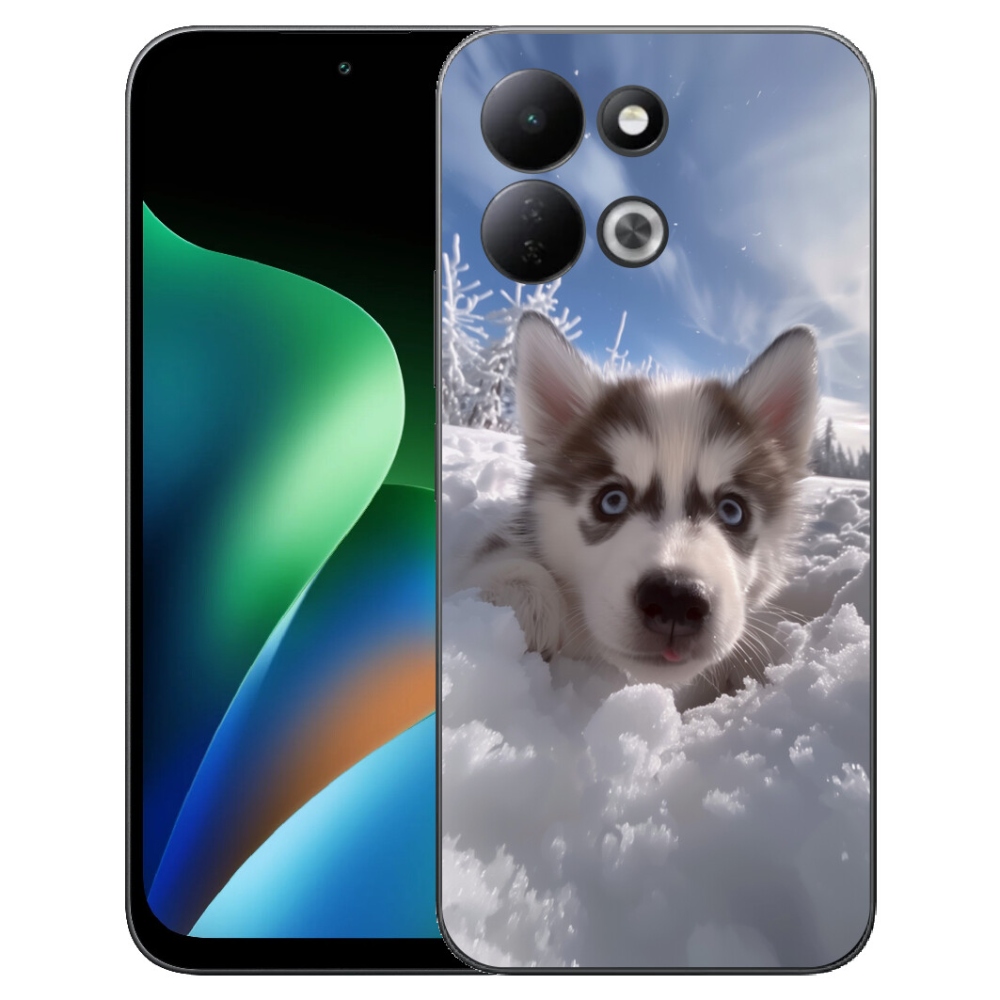 Gélový kryt mmCase na Xiaomi Redmi 17 4G/5G - husky v snehu