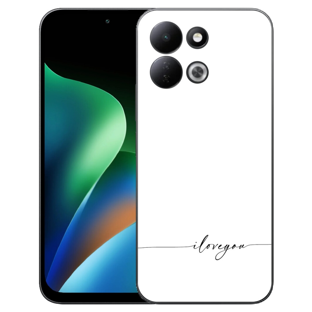Gélový kryt mmCase na Xiaomi Redmi 17 4G/5G - I love you biele pozadie