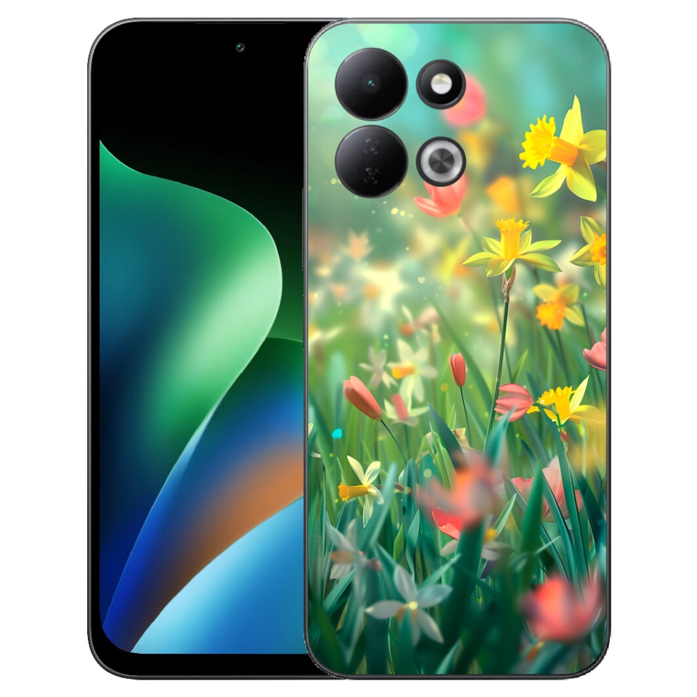Gélový kryt mmCase na Xiaomi Redmi 17 4G/5G - jarné kvety