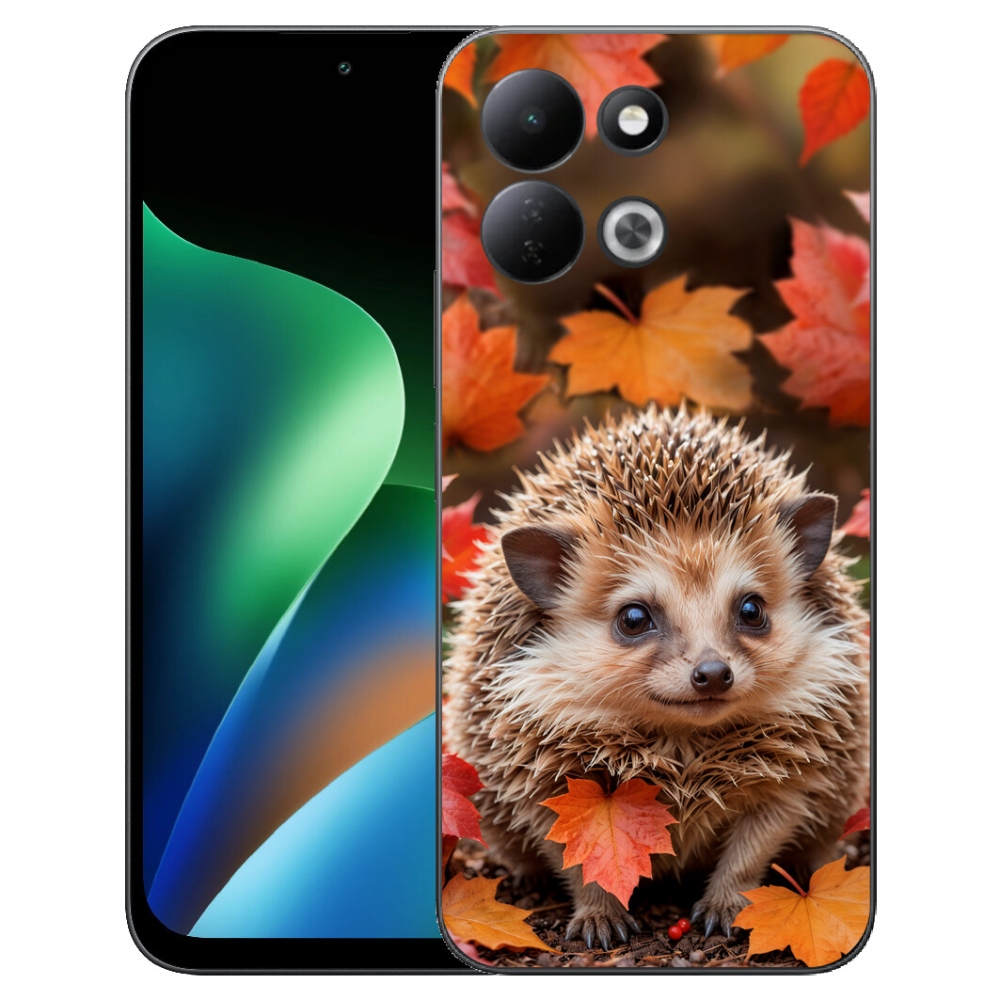 Gélový kryt mmCase na Xiaomi Redmi 17 4G/5G - ježko v lístia